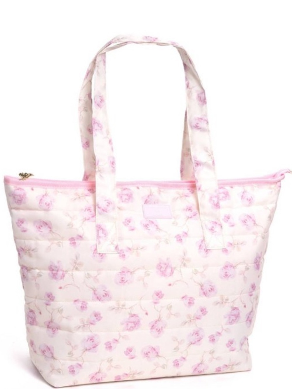 LoveShackFancy x Target- Yoobi Ribbon Rosa Quilted Tote Bag Sterling Dusk